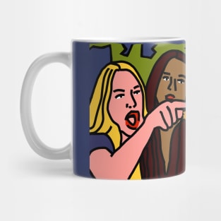 Woman Yelling at Cat with Royalty King Rat Mug